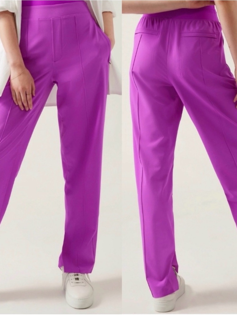 Athleta Brooklyn Heights Vienna Slim Pant Size 4 Tall with Zip Pockets and Slits